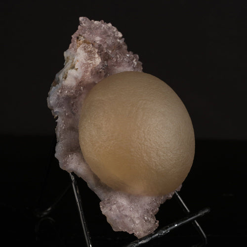 Huge Fluorite Ball on Amethyst Very Rare Natural Mineral Specimen # B 6626