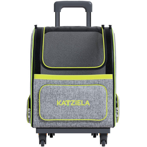 Hybrid Adventurer Pet Backpack with Removable Wheels and Telescopic Handle