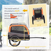 Dog Bike Trailer, Pet Cart Bicycle Carrier with 20 Air Tires, Quick-Release Wheels, Reflectors, Flag