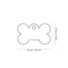 MyFamily ID Tag Basic Collection Small Bone in Chrome Plated Brass