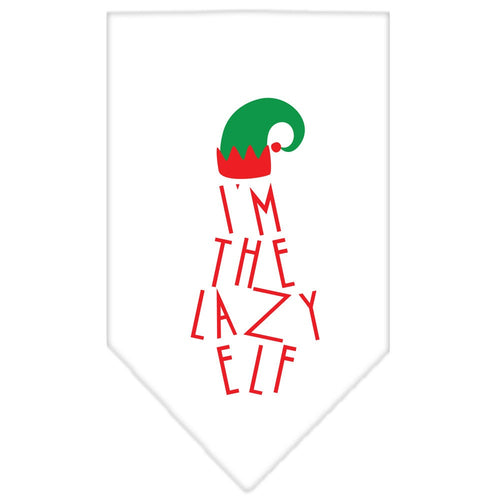 Christmas Pet and Dog Bandana Screen Printed, I'm The Lazy Elf