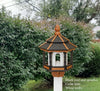 Amish Handmade Gazebo Bird Feeder – Weather-Resistant Poly Lumber Feeder with Wide Feeding Opening for Outdoor Birds