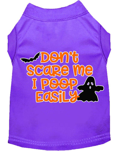 Halloween Pet Dog & Cat Shirt Screen Printed, Don't Scare Me, I Poop Easily