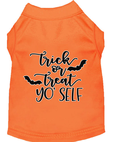 Halloween Pet Dog & Cat Shirt Screen Printed, Trick Or Treat Yo' Self