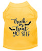 Halloween Pet Dog & Cat Shirt Screen Printed, Trick Or Treat Yo' Self
