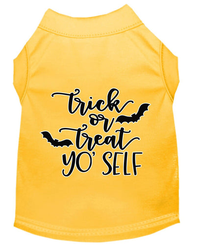 Halloween Pet Dog & Cat Shirt Screen Printed, Trick Or Treat Yo' Self