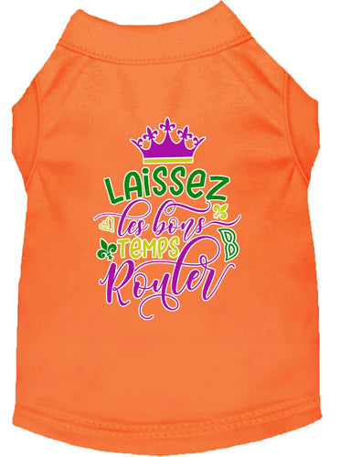 Pet Dog & Cat Shirt Screen Printed, Laissez Les Bons Temps Rouler