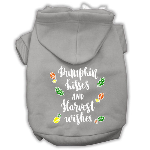 Pet, Dog and Cat Hoodie Screen Printed, Pumpkin Kisses & Harvest Wishes