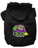Pet Dog & Cat Hoodie Screen Printed, Little Miss Mardi Gras
