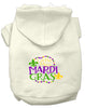 Pet Dog & Cat Hoodie Screen Printed, Little Miss Mardi Gras
