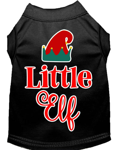 Christmas Pet Dog & Cat Shirt Screen Printed, Little Elf