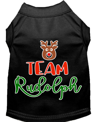 Christmas Pet Dog & Cat Shirt Screen Printed, Team Rudolph