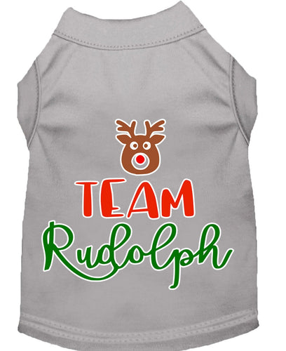 Christmas Pet Dog & Cat Shirt Screen Printed, Team Rudolph