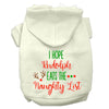 Christmas Pet Hoodie Screen Printed, I Hope Rudolph Eats The Naughty List