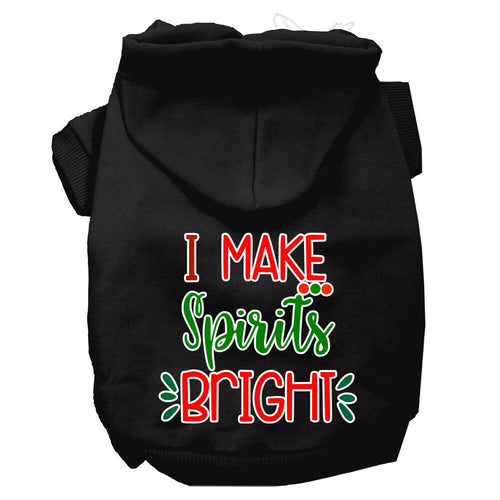 Christmas Pet Hoodie Screen Printed, I Make Spirits Bright