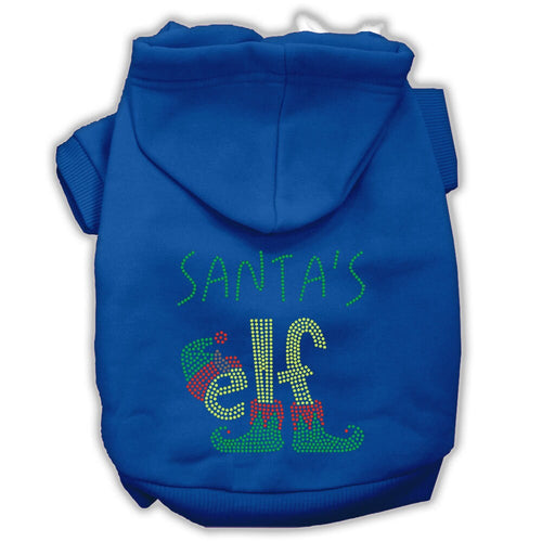 Christmas Pet Hoodie Rhinestone, Santa's Elf