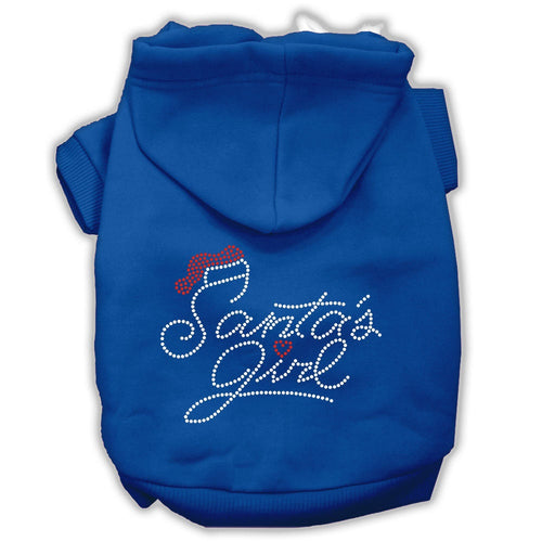 Christmas Pet Hoodie Rhinestone, Santa's Girl