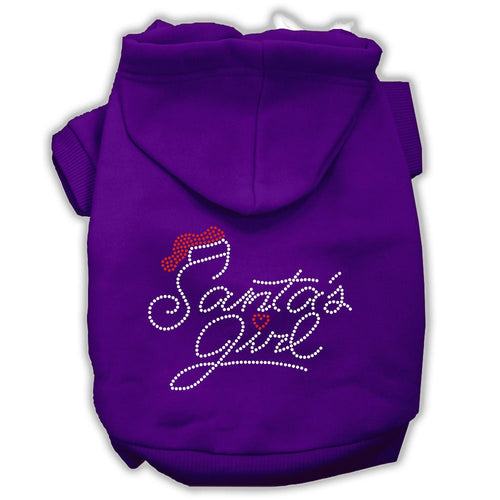 Christmas Pet Hoodie Rhinestone, Santa's Girl
