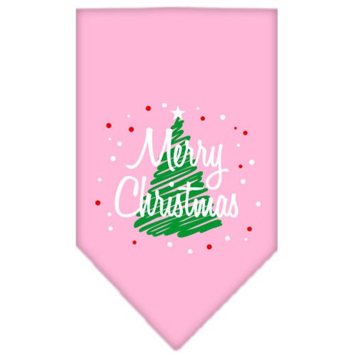 Christmas Pet and Dog Bandana Screen Printed, Scribble Merry Christmas