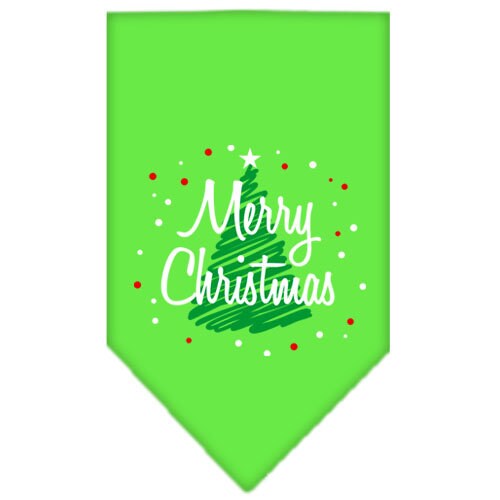 Christmas Pet and Dog Bandana Screen Printed, Scribble Merry Christmas