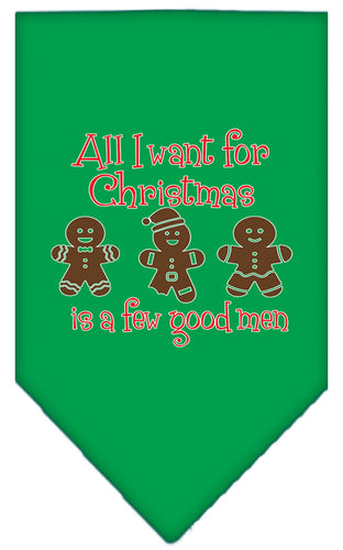 Christmas Pet and Dog Bandana Screen Printed, All I Want For Christmas Is A Few Good Men