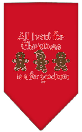 Christmas Pet and Dog Bandana Screen Printed, All I Want For Christmas Is A Few Good Men