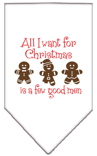 Christmas Pet and Dog Bandana Screen Printed, All I Want For Christmas Is A Few Good Men
