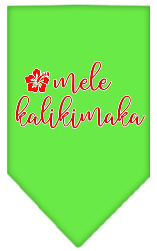 Christmas Pet and Dog Bandana Screen Printed, Mele Kalikimaka