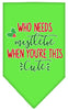 Christmas Pet and Dog Bandana Screen Printed, Who Needs Mistletoe