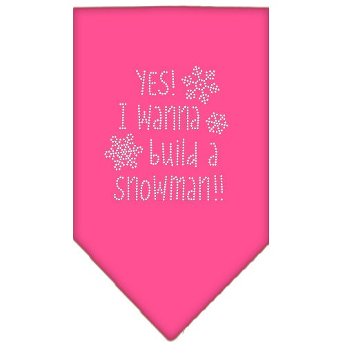 Christmas Pet and Dog Bandana Rhinestone, Yes! I Want To Build A Snowman