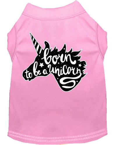 Pet Dog & Cat Shirt Screen Printed, Born To Be A Unicorn