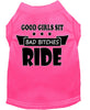Pet Shirt Good Girls Sit, Bad Bitches Ride