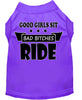 Pet Shirt Good Girls Sit, Bad Bitches Ride