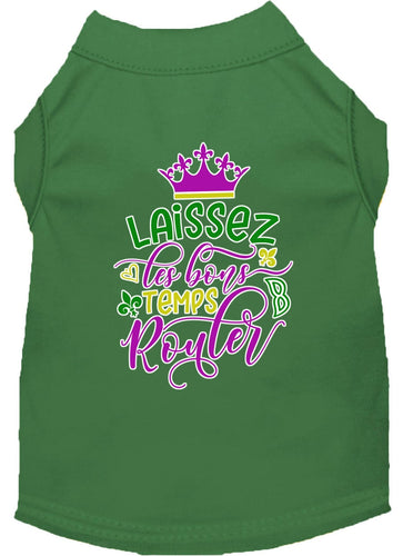 Pet Dog & Cat Shirt Screen Printed, Laissez Les Bons Temps Rouler