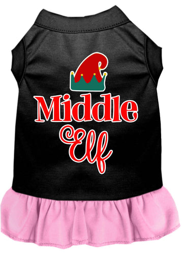 Christmas Pet Dress Screen Printed, Middle Elf