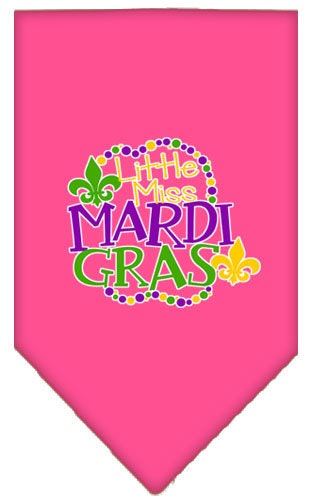 Pet and Dog Bandana Screen Printed, Little Miss Mardi Gras