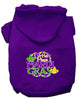Pet Dog & Cat Hoodie Screen Printed, Little Miss Mardi Gras