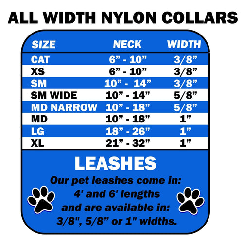 Pet Dog & Cat Nylon Collar or Leash, Diagonal Dots