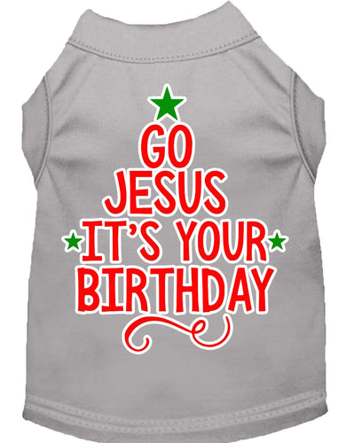 Christmas Pet Dog & Cat Shirt Screen Printed, Go Jesus, It's Your Birthday
