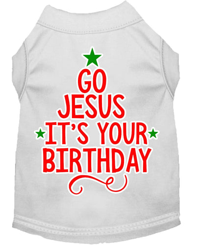 Christmas Pet Dog & Cat Shirt Screen Printed, Go Jesus, It's Your Birthday