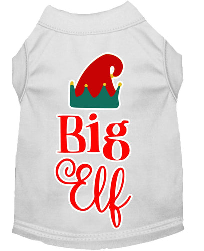 Christmas Pet Dog & Cat Shirt Screen Printed, Big Elf
