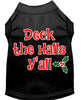 Christmas Pet Dog & Cat Shirt Screen Printed, Deck The Halls, Y'all