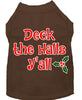 Christmas Pet Dog & Cat Shirt Screen Printed, Deck The Halls, Y'all