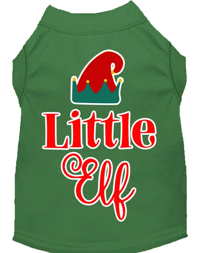 Christmas Pet Dog & Cat Shirt Screen Printed, Little Elf