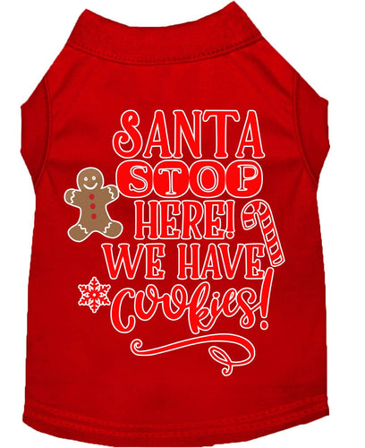 Christmas Pet Dog & Cat Shirt Screen Printed, Santa, We Have Cookies