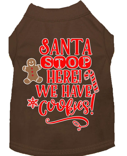 Christmas Pet Dog & Cat Shirt Screen Printed, Santa, We Have Cookies