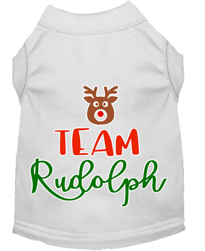 Christmas Pet Dog & Cat Shirt Screen Printed, Team Rudolph