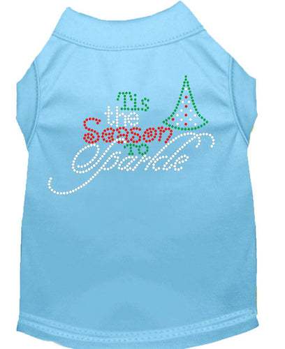 Christmas Pet Dog & Cat Shirt Rhinestone, Tis the Season to Sparkle