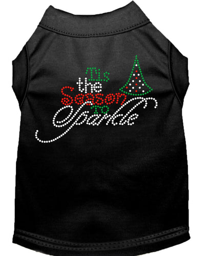 Christmas Pet Dog & Cat Shirt Rhinestone, Tis the Season to Sparkle