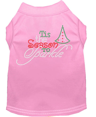 Christmas Pet Dog & Cat Shirt Rhinestone, Tis the Season to Sparkle